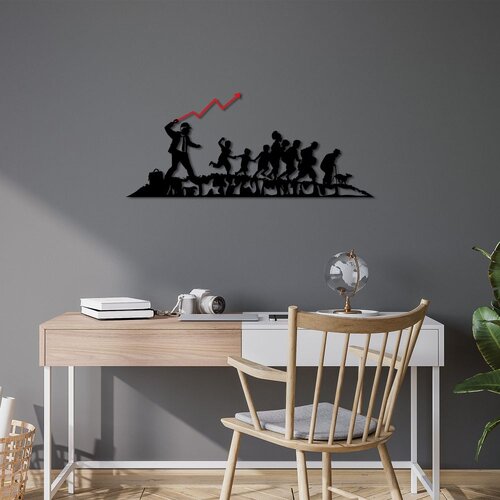 Wallity Zidna dekoracija Banksy-4, 30x70cm, Crna Cene