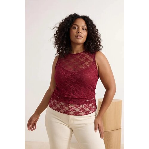 Trendyol ženska bluza Tbbss26Af00115, bordo Cene