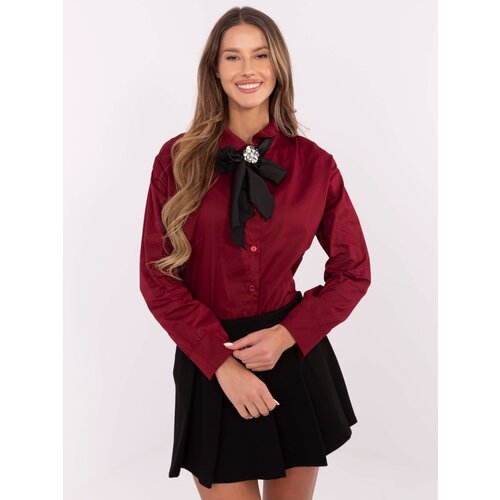 Italy Moda Shirt-DHJ-KS-9236.92P-burgundy Slike