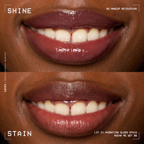NYX Professional Makeup Lip I.V. Hydrating Gloss Stain sjajilo za usne 5 ml nijansa 05 Mocha Me Wet Slike