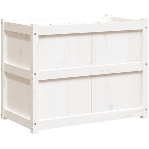 Maison Chic Vrtno cvetlično korito - Cvetlični Lonec belo 90x50x70 cm trdna borovina, (21788641) Slike
