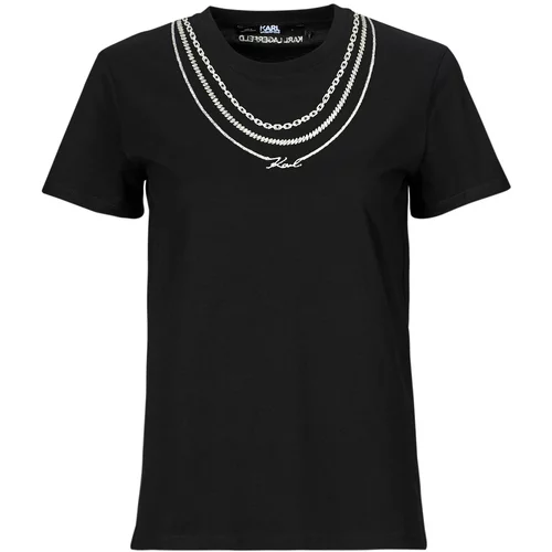 Karl Lagerfeld karl necklace t-shirt Crna