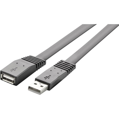 Renkforce USB kabel USB 2.0 USB-A vtič\, USB-A vtičnica 3.00 m črna visoko fleksibilno RF-4096101, (20415707) Cene