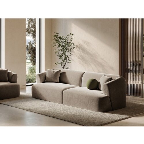 Cosmopolitan Design Svjetlo smeđa bar&amp;scaron;unasti sofa 255 cm Campi &amp;ndash; Slike