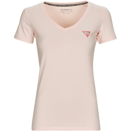 Guess Majice s kratkimi rokavi SS VN MINI TRIANGLE TEE Rožnata Slike