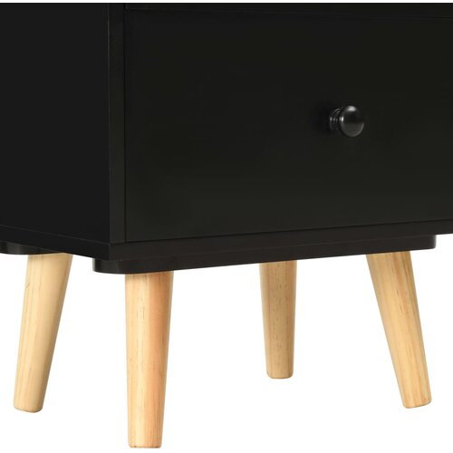 Maison Chic Noćni ormarići 2 kom crni 40 x 30 x 50 cm od masivne borovine Cene