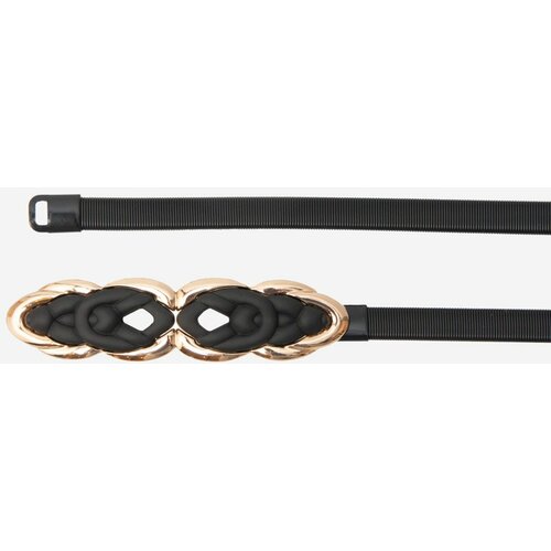 Shelvt Women's slim elastic belt black Slike