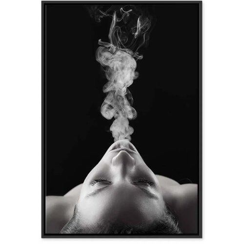  Slika - Smoke Cloud (1 Part) Vertical 80x120 U crnom drvenom okviru Slike