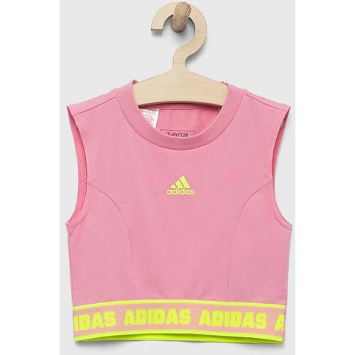 Adidas Otroški top JG D TANK roza barva