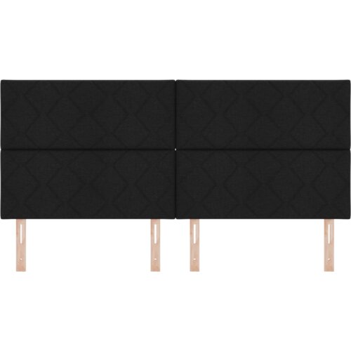 LED uzglavlje dizajn dijamantnih blokova crno 200 cm tkanina Slike