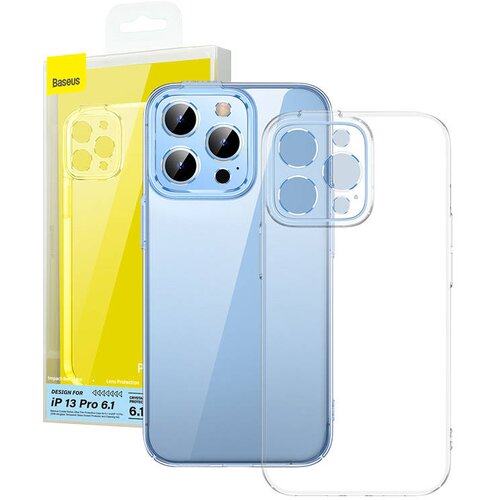 Baseus Prozorno za&amp;scaron;čitno ohi&amp;scaron;je Crystal za iPhone 13 Pro + kaljeno steklo + komplet za či&amp;scaron;čenje, (20756099) Slike