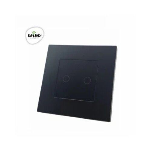 Wise prekidač na dodir - 2 tastera, pvc mat panel crni Cene