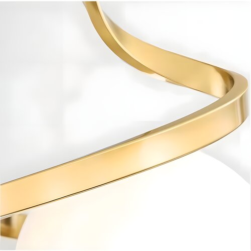 Toolight Luster od staklene kugle s spiralnim visećim svjetlom APP1733-1CP ZLATO Slike