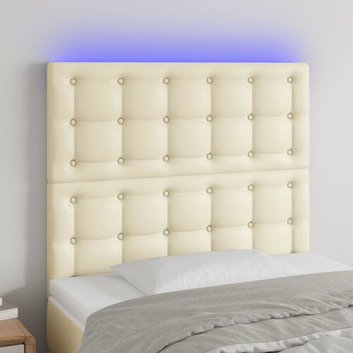  LED uzglavlje krem 80x5x118/128 cm od umjetne kože Cijene