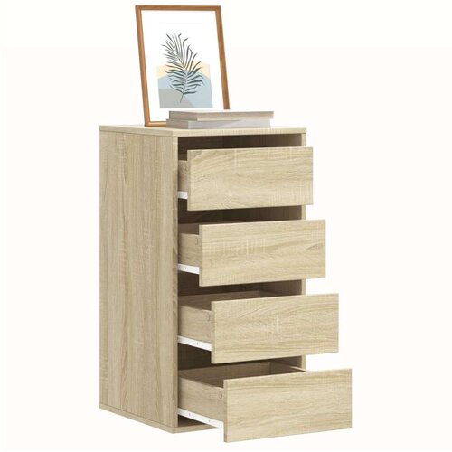 VidaXL Kutna komoda s ladicama boja hrasta sonome 40x41x76 cm drveni Slike