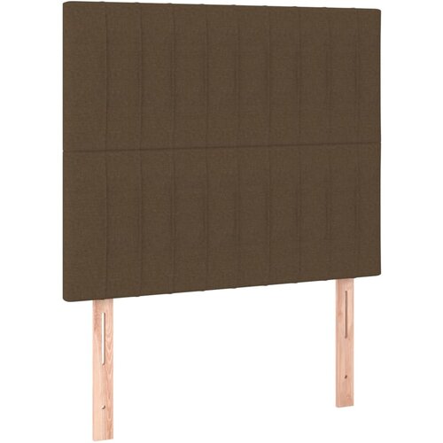 VidaXL Posteljno vzglavje 2 kosa temno rjavo 80x5x78/88 cm blago, (20933527) Slike