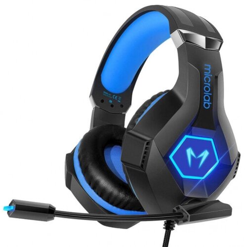 Microlab G7 Gejmerske slusalice sa mikrofonom 40mm/32Ohm, color LED, BLUE 3.5mm + USB Cene