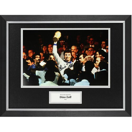 Dino Zoff Signed Photo Framed 16"x12" Italy Autograph Memorabilia Display COA Cene
