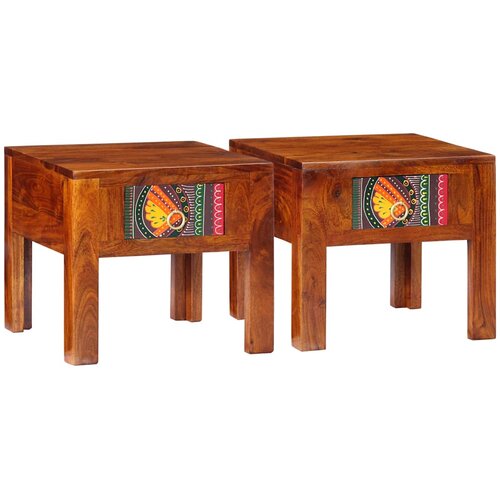  Noćni ormarić 2 kom 40x40x36 cm Puno drvo bagrem Cijene