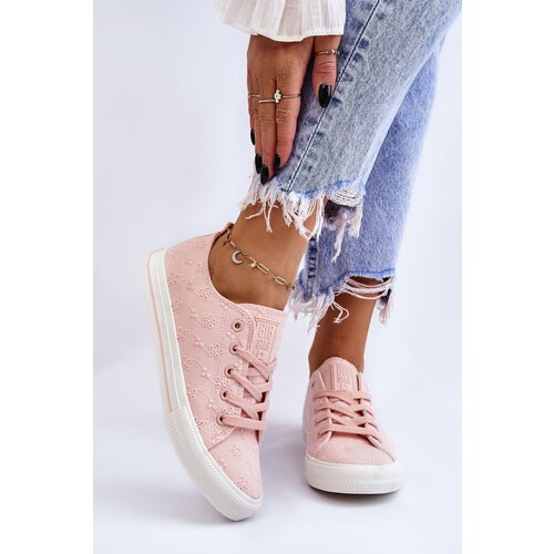 Big Star Women's Embroidered Sneakers LL274224 Pink Slike
