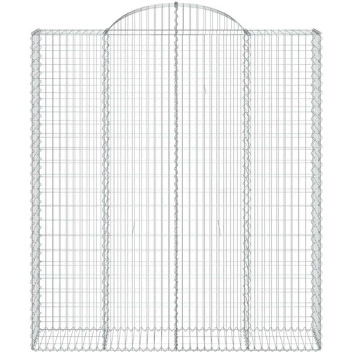  Obokane gabion ko&amp;scaron;are 8 kosi 200x50x220/240 cm pocinkano železo, (21000605) Slike