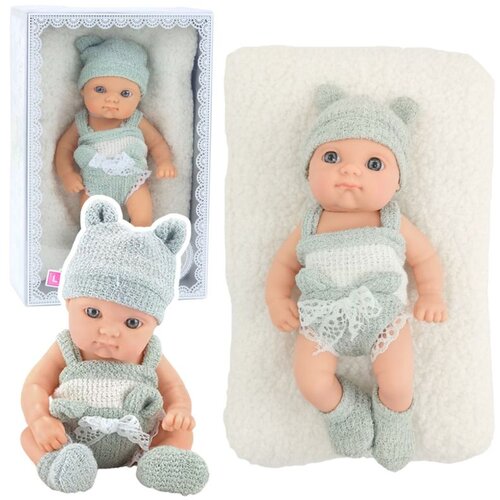  Lutka beba s pokrivačem, bijelo-siva odjeća, &scaron;e&scaron;ir, 18 cm Cijene
