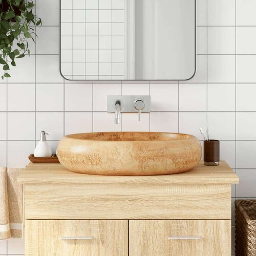 Nadgradni Nadpultni umivalnik rjav ovalen 59x40x15 cm keramika Cene