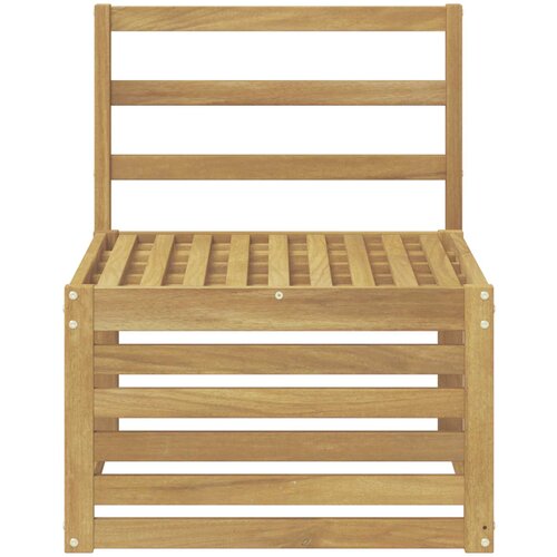  Srednja sofa za van Čvrsto drvo akacije Bijela 63 x 59 x 73 cm Slike