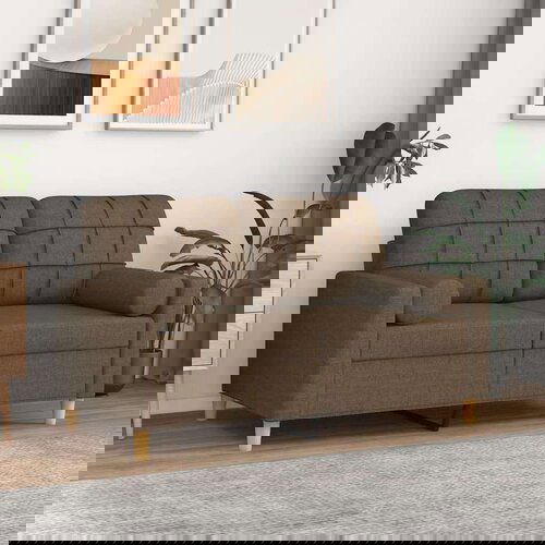  Jastuci 2 kom smeđi &amp;Oslash; 15 x 50 cm od tkanine Slike