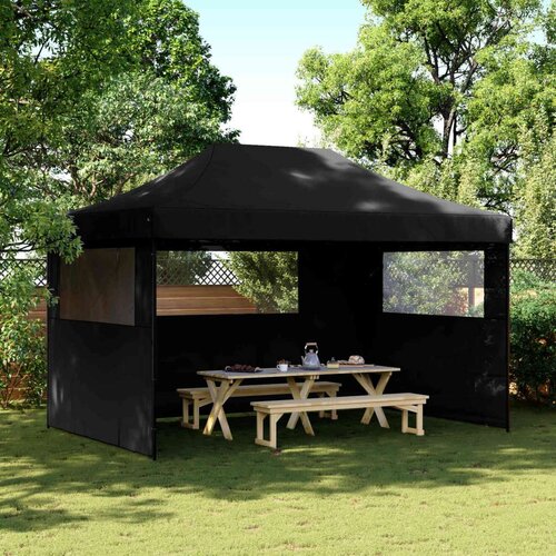 Šator za svadbe - &scaron;ator za zabave Crna 292 x 440 x 315 cm Oxford tkanina - Crna s dvije bočne zidove Da Cijene