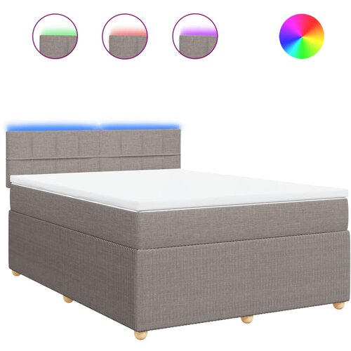 Maison Chic Box spring postelja - Vzmetna postelja z vzmetnico taupe 160x200 cm blago SL4841, (21887274) Cene