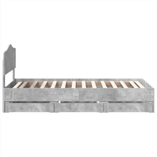  Okvir za krevet s ladicama Betonski sivi 90 x 200 cm - Beton siva 90 x 200 cm Slike