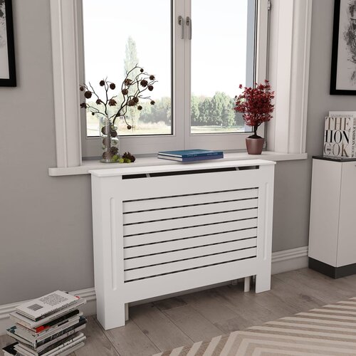 vidaXL pokrovi za radiatorje 2 kosa beli 112x19x81,5 cm mediapan Cene