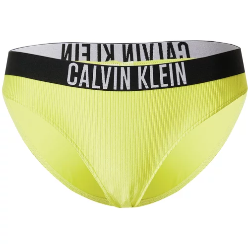 Calvin Klein Swimwear Bikini hlačke rumena / črna / bela