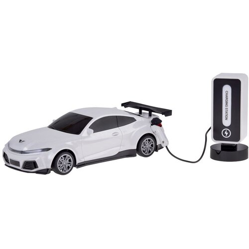  Automobil + stanica za punjenje Električni automobil sa svjetlima u boji RC0687 Slike