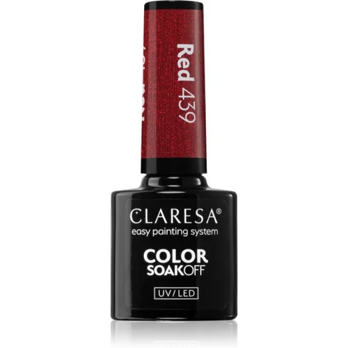 Claresa SoakOff UV/LED Color Warm Feelings gel lak za nokte nijansa Red 439 5 g