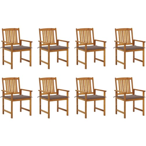 The Living Store Vrtni stoli z blazinami 8 kosov trden akacijev les - Vrtni Stol, (21478354) Cene