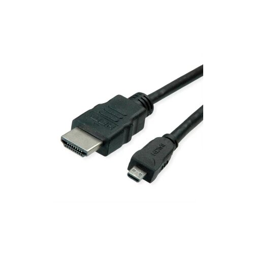 Roline green HDMI priključni kabel HDMI A utikač, HDMI Micro D utikač 2 m crna 11445581 bez halogena HDMI kabel Cijene