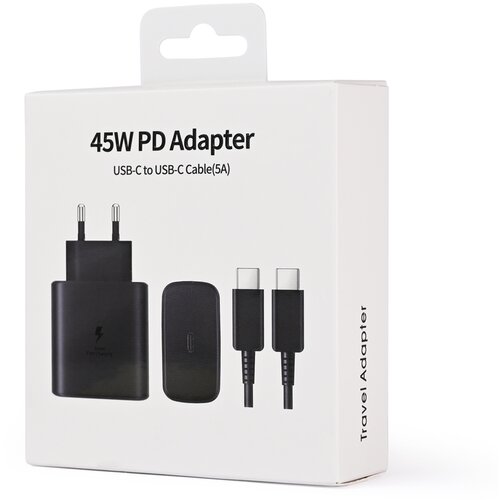 kućni punjač pd fast charger 45W za samsung sa pd type c kablom ce crni Slike