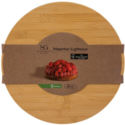 SG stalak za tortu bambus, 28x8 cm Slike