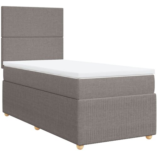 Maison Chic Box spring postelja - Vzmetna postelja z vzmetnico taupe 100x200 cm blago SL4959, (21887924) Cene