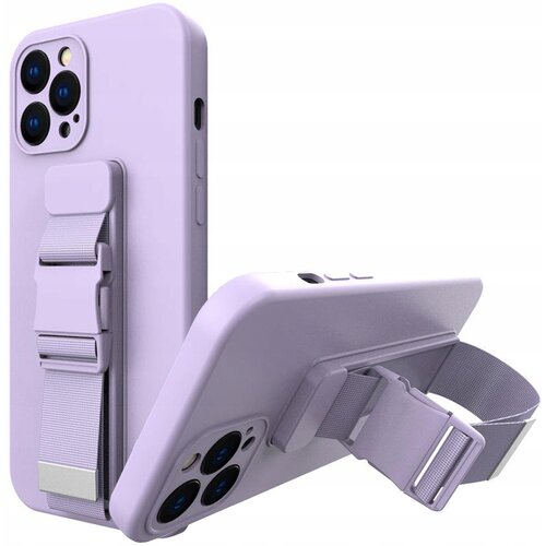 HURTEL rope case etui case obudowa pokrowiec ze smyczą do iphone 13 mini fioletowy, (21910533) Cene