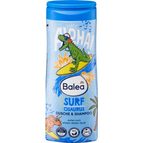 Balea SURFOSAURUS dečiji šampon i gel za tuširanje 300 ml Slike