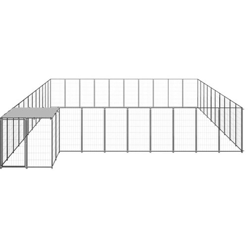  Kavez za pse crni 31,46 m&amp;sup2; čelični Slike