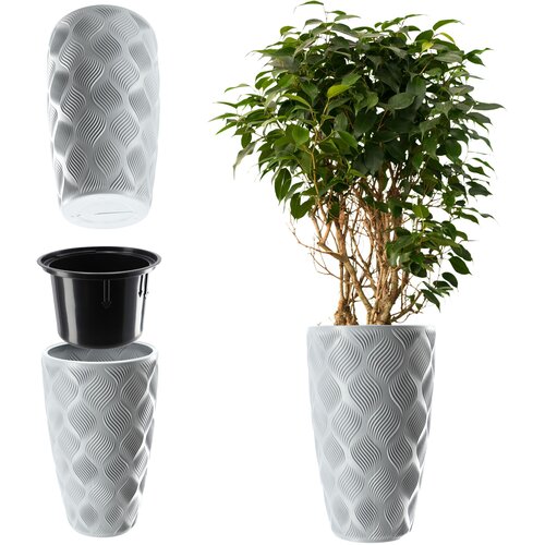 KADAX cvetlični lonec z vložkom 48 cm pokrov za cvetlični lonec plastika visok, (5000346633) Slike