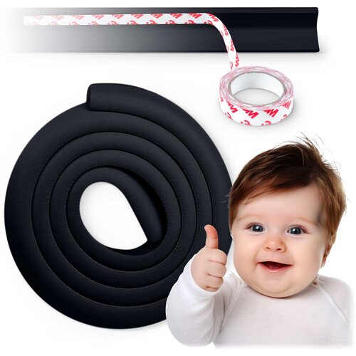 Ricokids Black Foam Safety Tape - 2 Meter Protective Cushioning for Furniture, (21740514) Cene