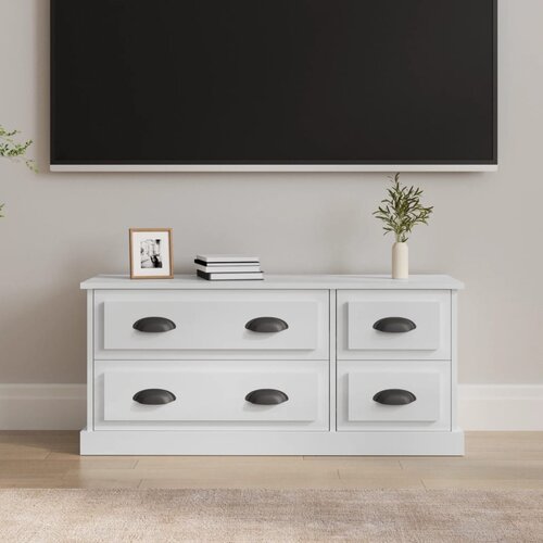 TV ormarić sjajni bijeli 100x35,5x45 cm od konstruiranog drva Cene