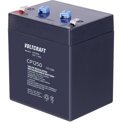 Voltcraft CE12V/5Ah VC-12713985 svinčeni akumulator 12 V 5 Ah svinčevo-koprenast (Š x V x G) 90 x 107 x 70 mm ploščati vtič 4\,8 mm brez vzdrževanja, (20829021) Cene