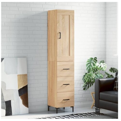 vidaXL Visoka komoda hrasta sonome 34 5x34x180cm od konstruiranog drva Cijene
