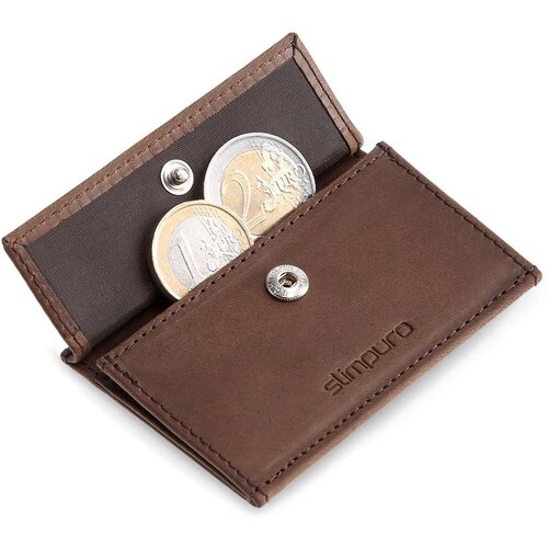 Slimpuro Coin Pocket z za&amp;scaron;čitno kartico RFID za ZNAP Slim Wallets 8 in 12, spenjalni gumb Slike